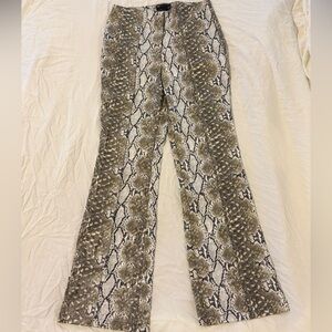 NWOT ASOS faux snake skin flared pants